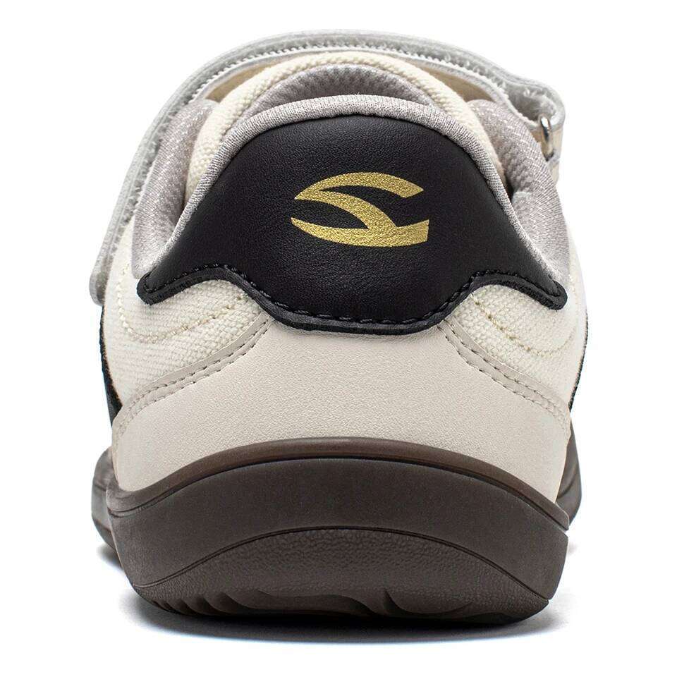 HOBIBEAR Boys Girls Barefoot Wide Toe Zero Drop Sneakers Retro Lightweight Hook Loop Minimalist Shoes for Big Kids 26W0224