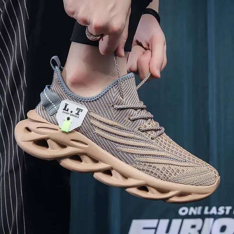 Men's Fashionable Shock Absorbing Design Breathable Lace Up Outdoor Activities Running Training Sports Shoes