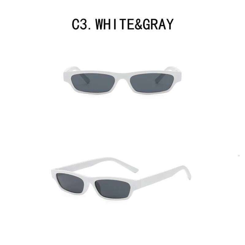 Small Rectangle Sunglasses Women New Retro Square Narrow Frame Sun Glasses Trendy Vintage Streetwear Eyewear UV400 26W0224
