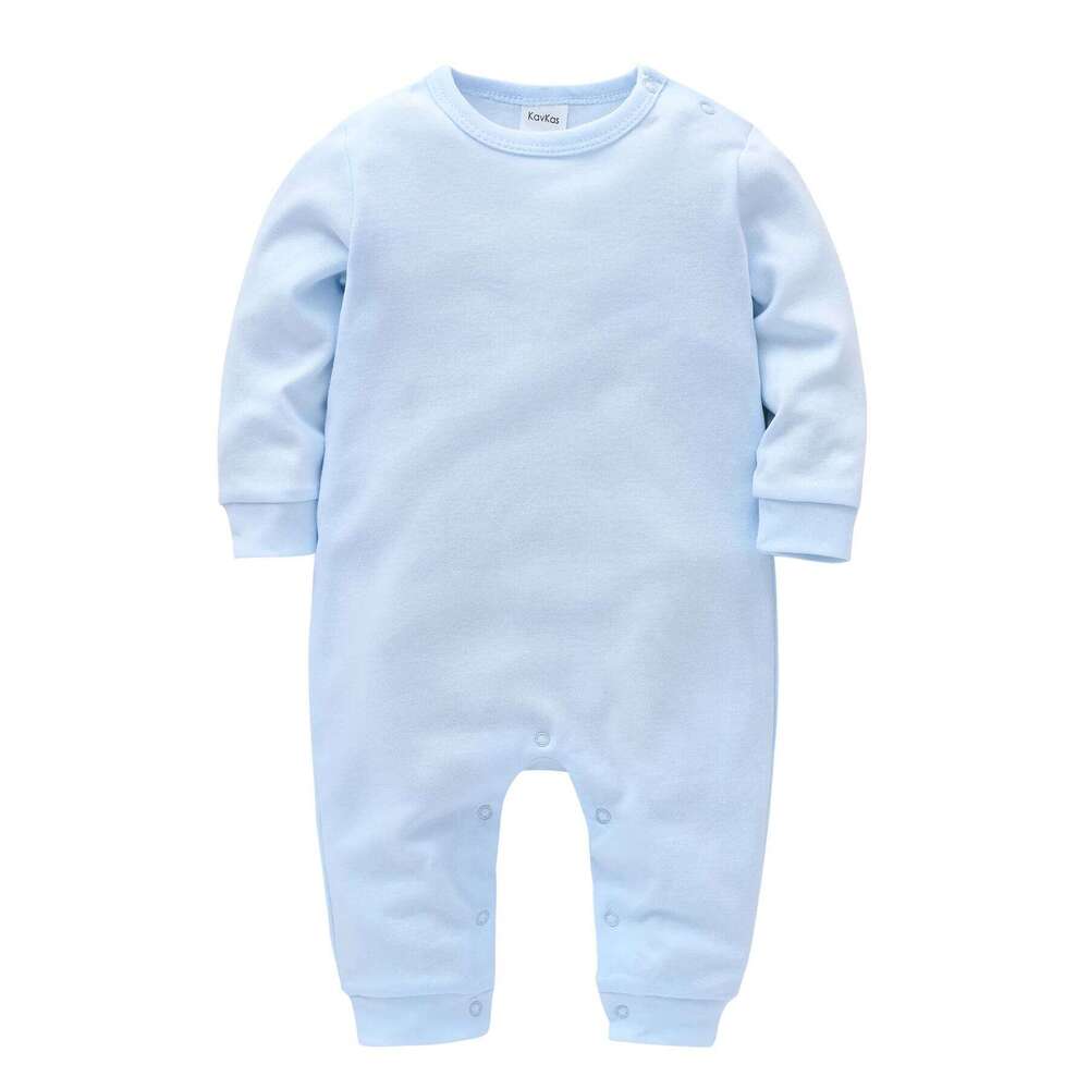 Muslin Blank Baby Boys Girls Clothes Romper Solid Colors Pink Plain Long Sleeve 100% Cotton Kids Outfit Jumpsuit For 0-18 M 26Y0224