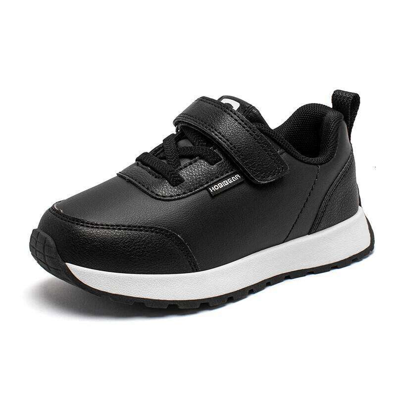 HOBIBEAR Kids Running Boys Girls Non Slip Casual Sneaker Hook Loop Artificial Leather Walking Shoes 26W0224