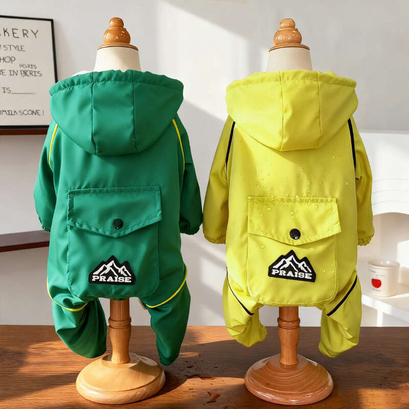 Famous brand Waterproof Windproof Thickened Fleece Cotton Pet Dog Cat Clothes Accessories Autumn Winter Outdoor Four Legged Jacket pupakaIK