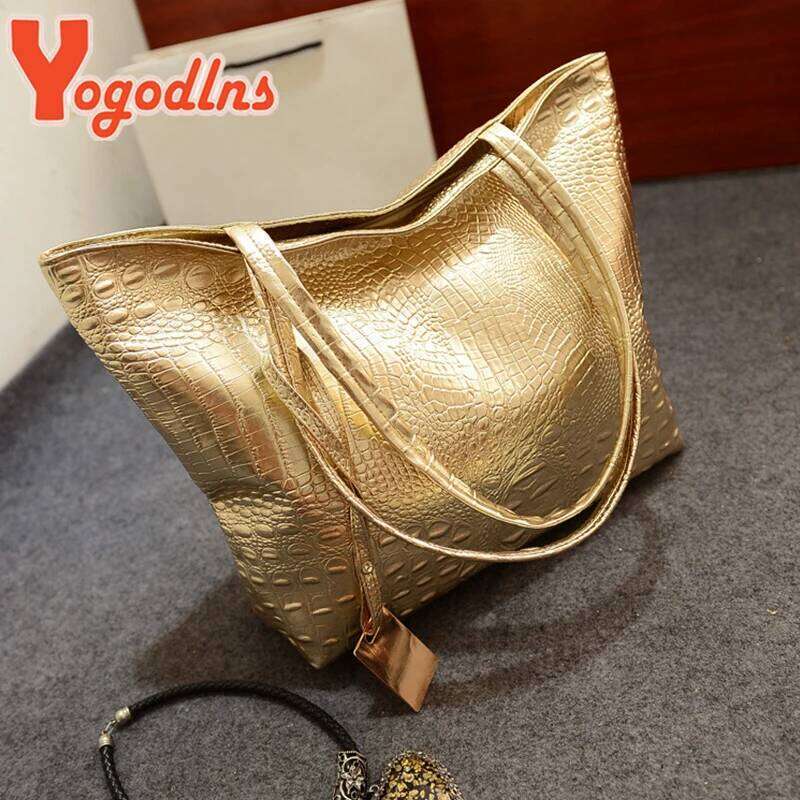 Yogodlns Bags Large Capacity One Shoulder PU CrossBorder Crocodile Pattern HandBag Foreign Trade Fashion Europe And The United Z260224
