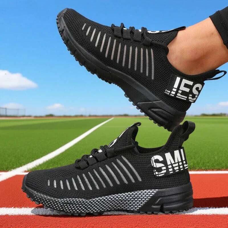 Fashion Mesh Running Lightweight Breathable Walking Shoes Plus Size Comfort Non-Slip Casual Flat Sole Sneakers Quick Dry