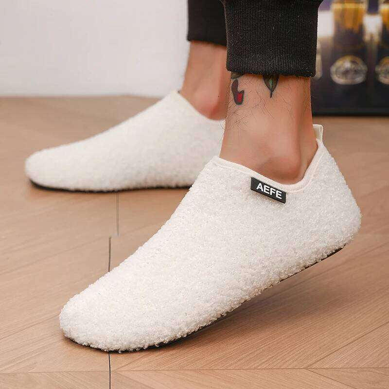 MAEDEF Slippers Winter Warm Man Cotton Soft Thin Bottom Design Bedroom Home Slipper Men Loafers Flat Men's Shoes