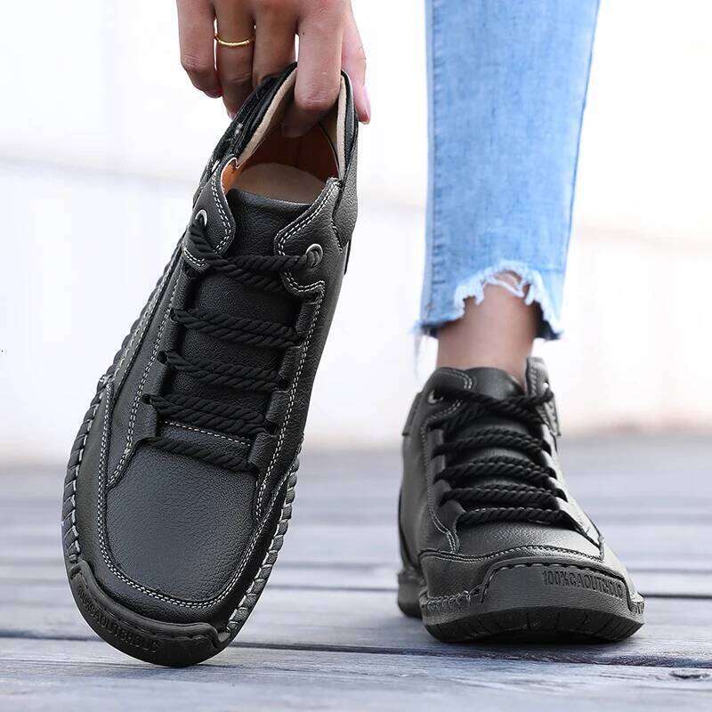 Retro Women's Boots Classic Fashion Design Breathable Casual Loafers Handmade Leather Soft Comfort Spring/autumn Women Sneakers