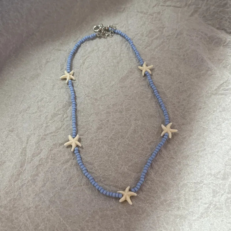 Bohemian Handmade Beaded Choker Necklace Adjustable Colorful Seashell Surfer Necklaces Beach Crystal Charms for Jewelry Making 260202