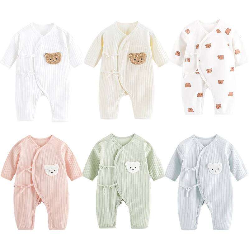 Bear Baby Romper Four Season Korean Newborn Boy Girl Long Sleeve Cotton Jumpsuit Kids Clothes Infant Outfits 26Y0224