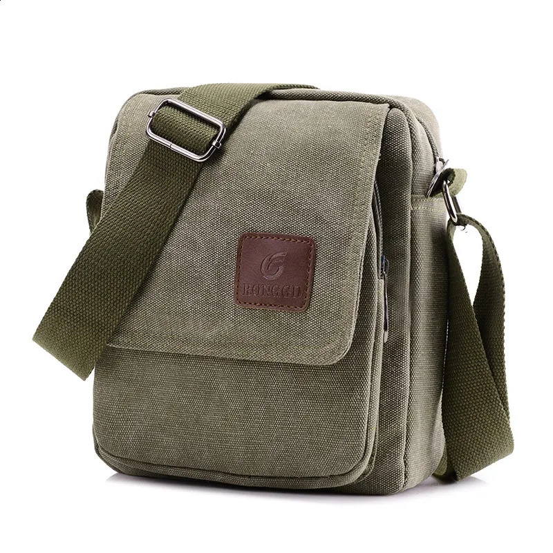 Casual crossbody bag mens retro canvas crossbody bag suitable for going out and daily commuting shoulder bag 260202