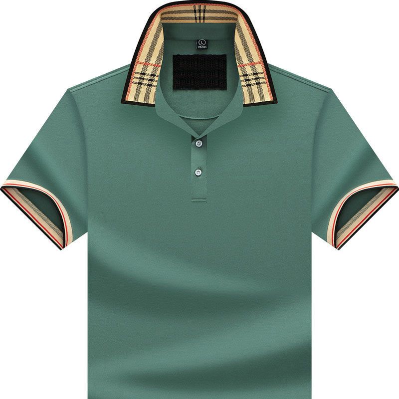 Cotton Summer Men's Polo Shirts Embroidery Solid Color Short Sleeve Turn Down Collar Casual Male Tees