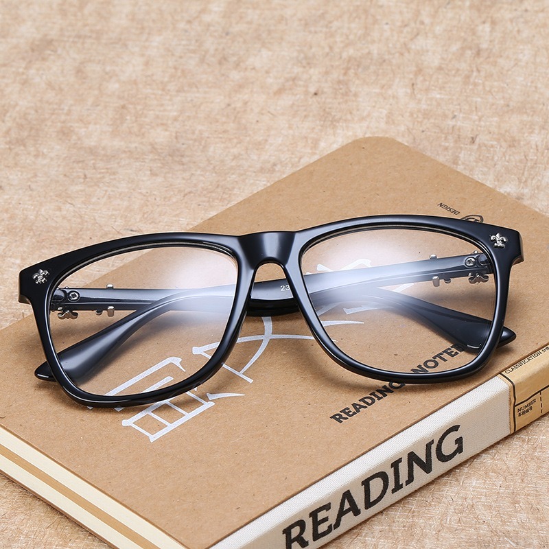 Luxury Brand Designer Sunglass Trendy Glass Similar To Those Worn By Internet Celebrities, Retro And Unique, With Thick Edges, Flat Lenses, Large Fram