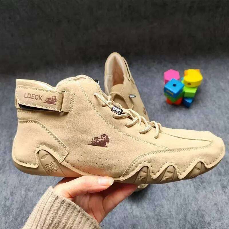 Men Motorcycle Summer Fashionable Retro Street Comfort Soft Soled Casual Shoes Walking Daily Versatile Bare Boots