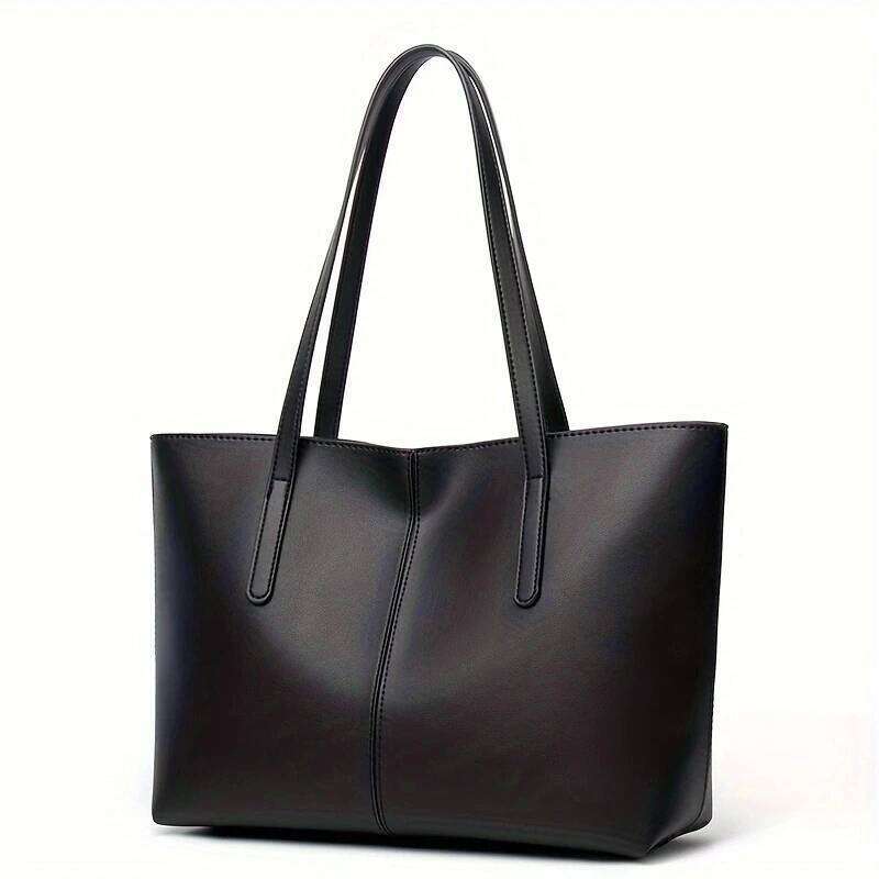 Large-Capacity Fashionable Solid-Color New Style Women's Versatile Minimalist Shoulder, Handheld & Tote Bag Z260224