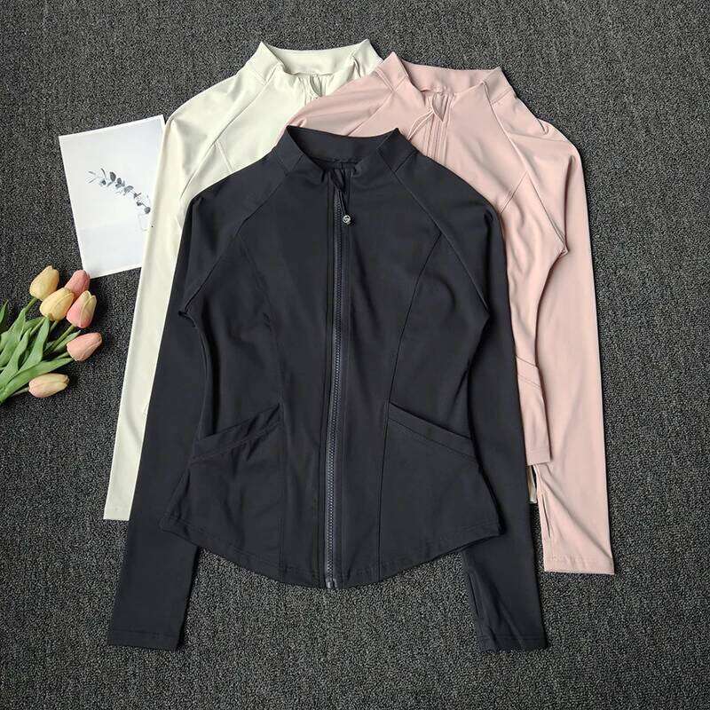 Women's Slim Fit Long Sleeve Sports Zip Fitness Yoga Workout Running Coats Cardigan Warm Gym Activewear Top 26Y0224