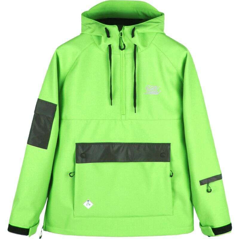 Gsou Snow For Men, Snowboard Hoodie, Waterproof And Windproof, Colorful Luminous Night Ski Jacket Sweatshirt WKERSIY