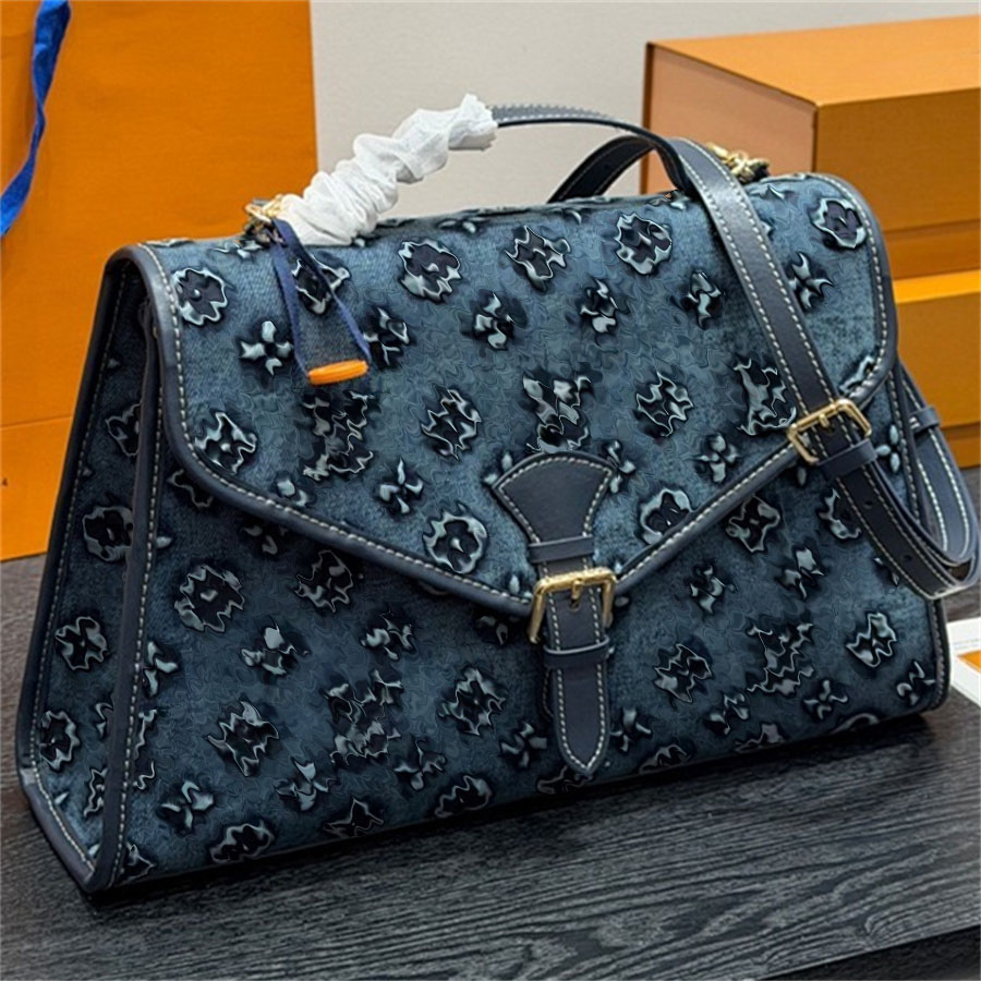 Designer Bag Women Tote Bag Luxury Mens Crossbody Bag Printed Leather Shoulder Bags Fashion Handbags Letter Armpit Bag Casual Patchwork Denim Bag Large Capacity