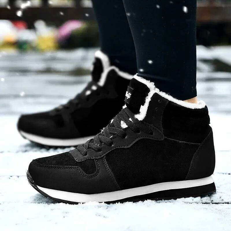 Men Snow Outdoor Winter Ankle Woman Lightweight Hight Top Sneaker Warm Plush Women Footwear Plus Size Hiking Boots