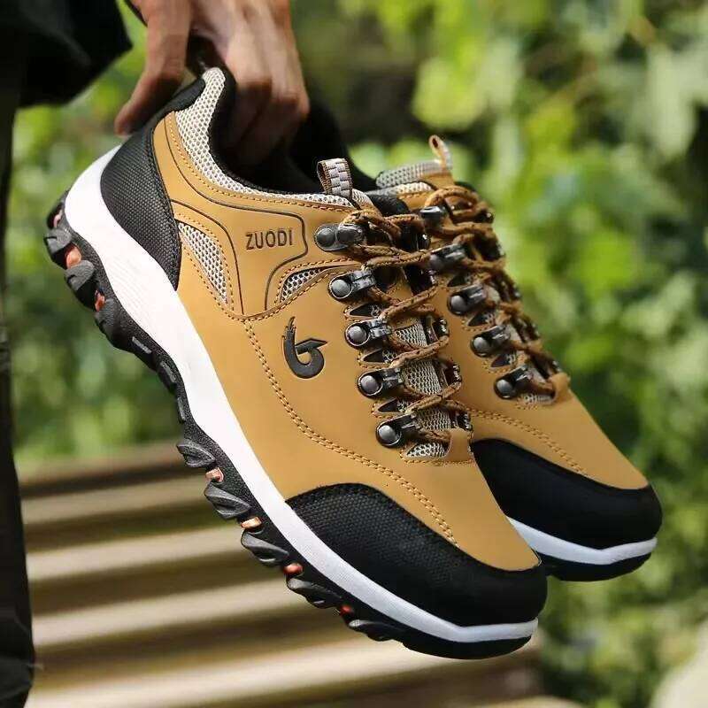 Hiking Spring Summer Outdoor Anti Slip Platform Walking Shoes 2025 New Men's Top Fashion Casual Lace Up Sneakers