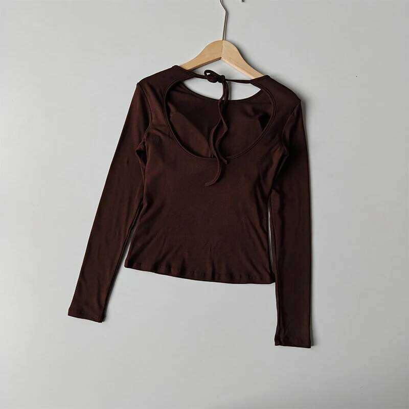 Women's Open Workout Top Premium Slim Fit Long Sleeve Yoga Shirt for Pilates Casual Wear 26Y0224