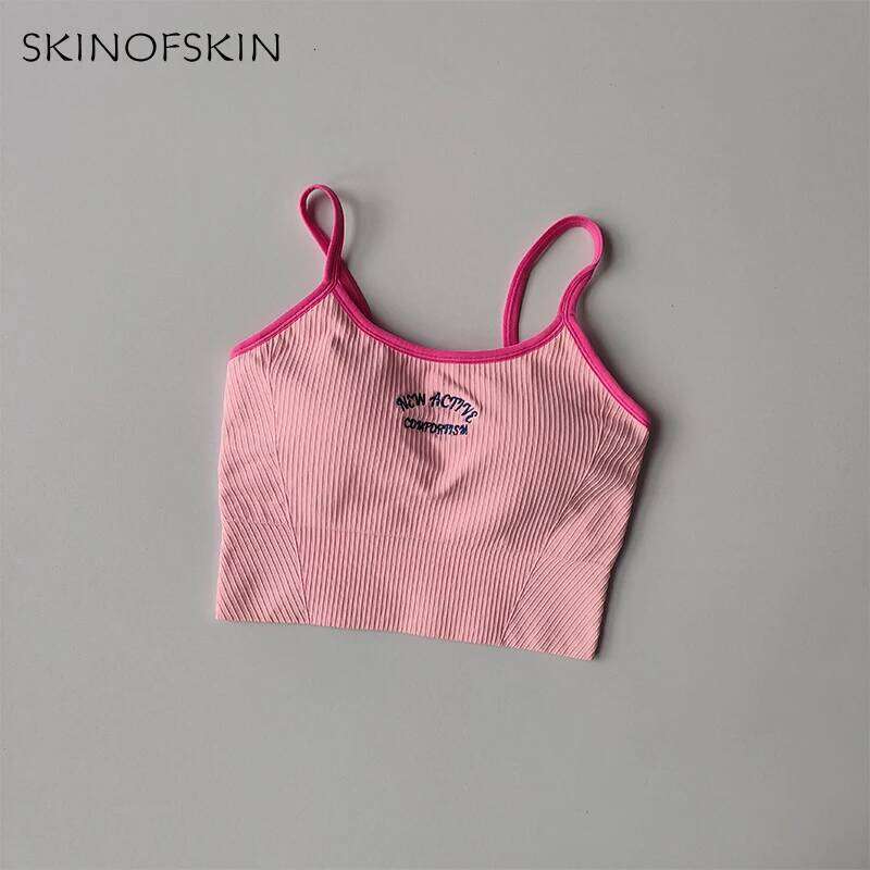 Color Blocking Small Suspender Sports for Women Fixed Cup Fitness Running Bra Acceleration, Dry Training Yoga Outerwear 26Y0224