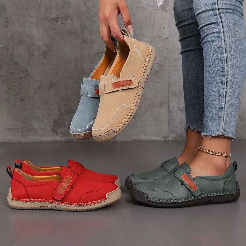 Female Boot Fashionable Comfortable Breathable Flat Boots New Luxury Design Women's Leather Shoes Trendy Handicraftsloafers