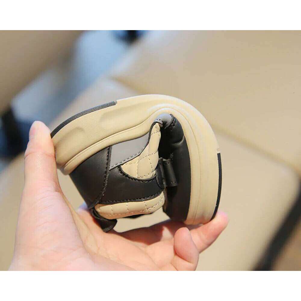 PU Leather Sport For Children Trend Fashion Kid's Sneakers Soft-soled Waterproof Boy's Girl's Running Shoes Casual Sneaker 26W0224