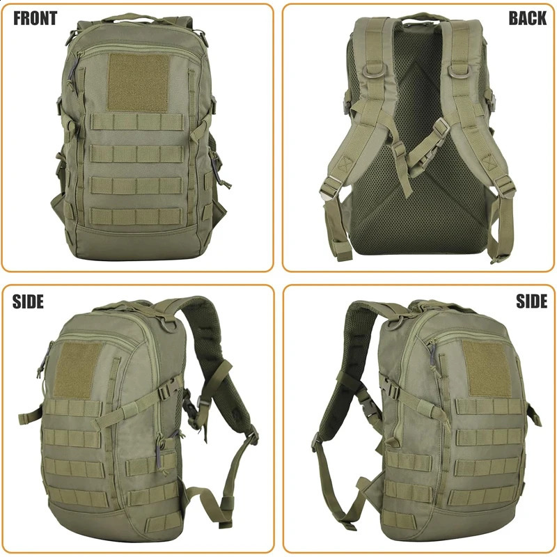 LQARMY Small Waterproof Travel Outdoor Tactical Backpack Sport Camping Rucksack Molle System for Trekking Fishing Hunting Bags260128