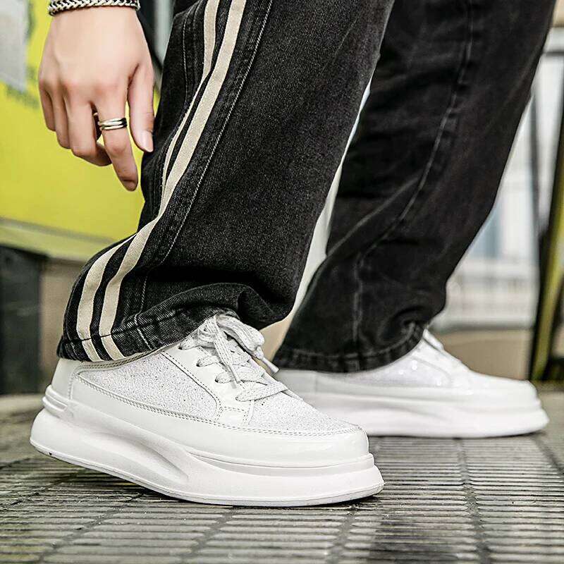 MAEDEF Men's Sheos White Sneakers Breathable Lightweight Sport Shoes for Men Beach Walking Comfortable Vulcanize Shoe Footwear