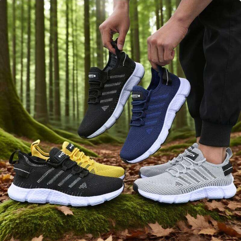2025 New Trendy Running Shoes Men Breathable Mesh Lightweight Sneakers Eye Catching Fashion Tenis Baixo Zapatillas De Deporte