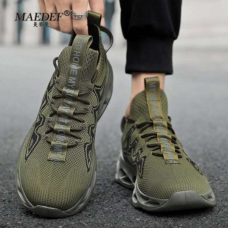 MAEDEF Mens Sneakers Lightweight Running Walking Non Slip Breathable Mesh Comfortable Sports Shoes for Men