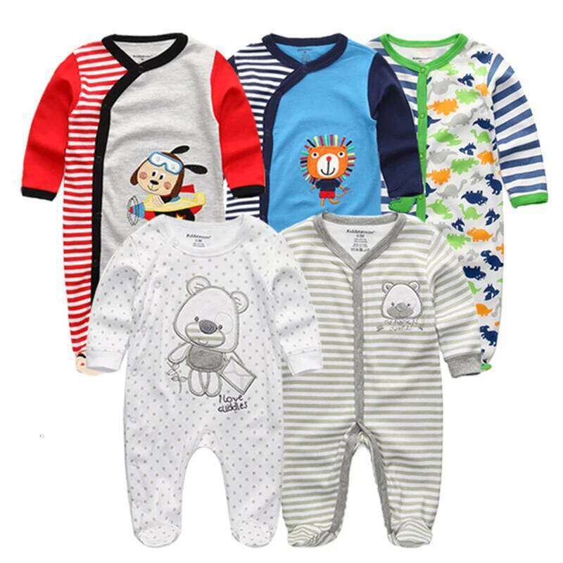Multi-Piece Cotton Newborn Romper Boy Girl Clothes Full Sleeve Jumpsuit Baby Pajamas 0-12M 26Y0224