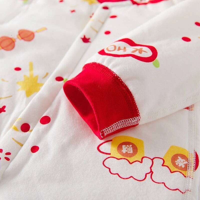 Unisex Newborn Winter Light Cotton Jumpsuit Cute Balloon & Lantern Print Bodysuit Medium-Thick Warm Seamless Romper for Baby 26Y0224