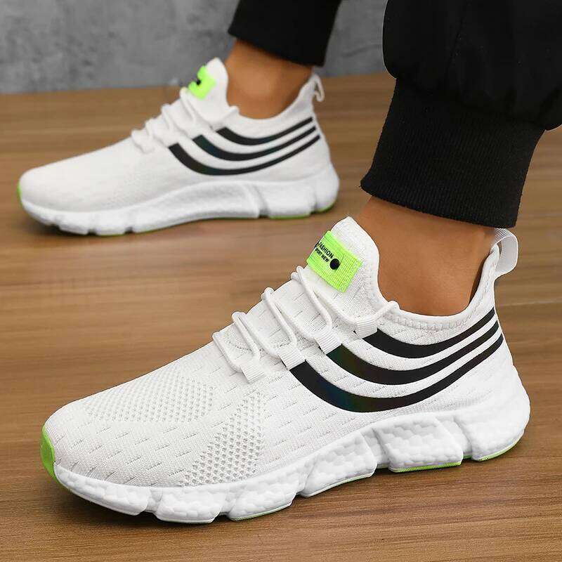 Men Casual Sports Breathable Lightweight Sneakers Anti-slip Flats Outdoor Running Walking Tenis Athletic Jogging Shoes