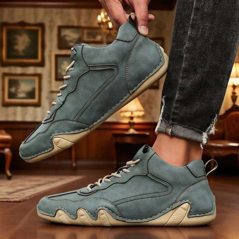 All Season Soft Soled Loafers High Quality Breathable Anti Slip Driving Men comfortable Luxurious Men's Bare Boots