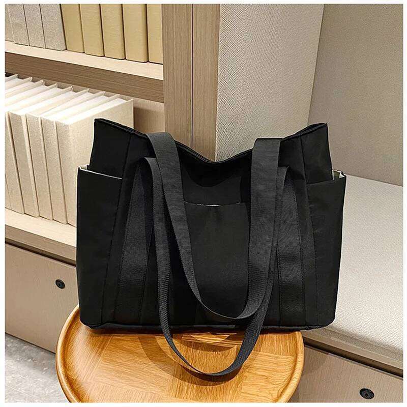 2024 New Handbags Casual Shopping Bags for Women Soft Canvas Capacity Tote Messenger Big Mummy Shoulder Bag Ladies Z260224