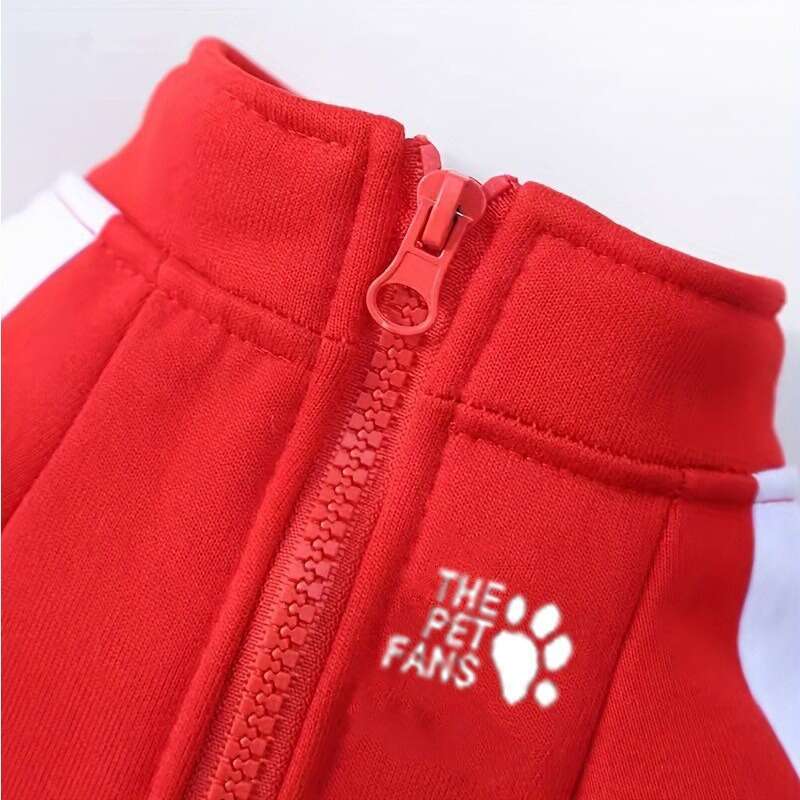 Fashionable Cute Winter Trendy Frenchie Zip-Up Dog Hoodie, Plush-Lined Autumn, Suitable For Pugs, Chubby Dogs, Teddy Bears, Bichons, Golden Retrievers