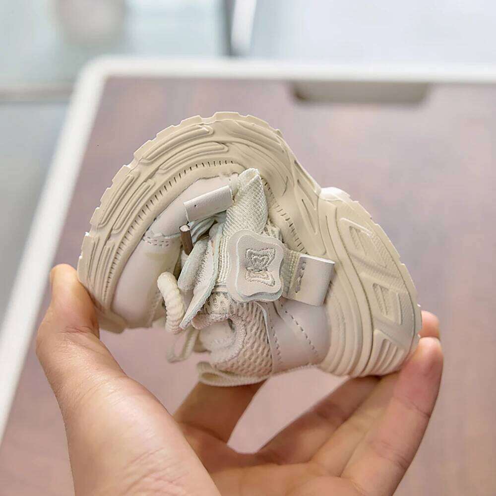 PU Leather Sport For Girls Anti-slippery Soft-soled Kid's Sneakers Trend Fashion Boy's Girl's Running Toddler Shoes 26W0224