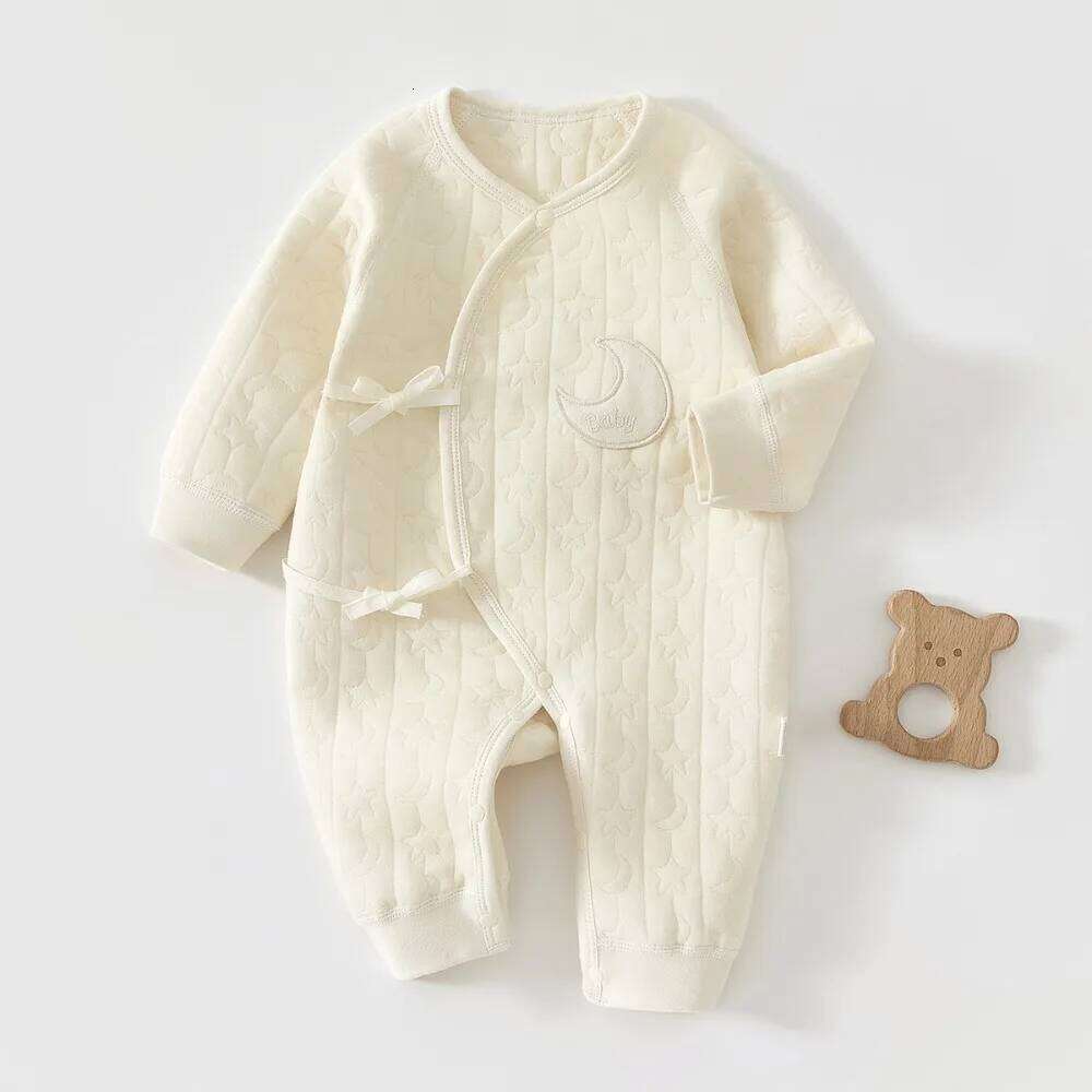 Newborn Infant Spring Autumn Warm Clothes 0 To 6 Months Girl and Boy Pure Cotton Casual Jumpsuit Baby Comfortable Romper 26H0224
