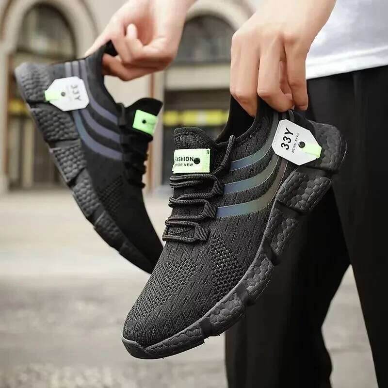 Men's Walking with Comfortable Fashionable Grid Design Versatile Lightweight Breathable Anti Slip Outdoor Training Shoes