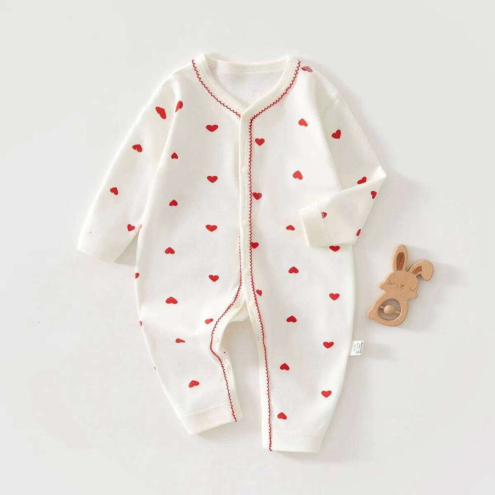 AYNIGIELL Jumpsuit Spring and Autumn Pure Cotton Boneless Hoodie 0-18 Months Newborn Suit Baby Girl Onesie 26H0224