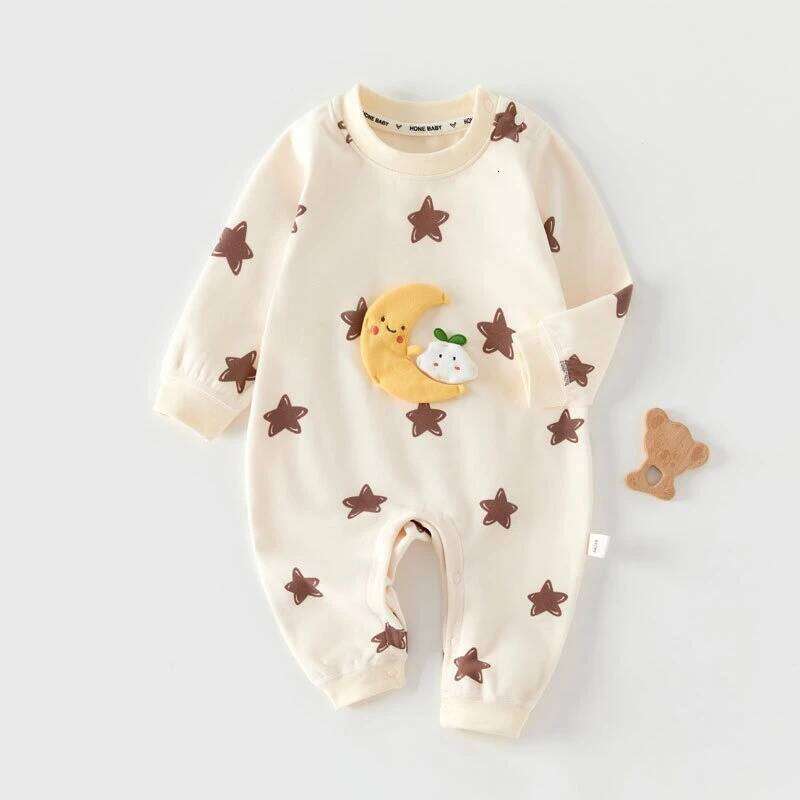 Unisex Baby Warm Romper for Autumn Winter Infant Cute Long-Sleeve Jumpsuit Boys & Girls Outdoor Comfortable Bodysuit 26H0224