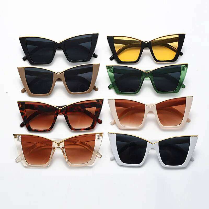 INS Vintage Cat Eye Sunglasses Women Square Small Frame Sun Glasses Female Brand Designer Retro Shades Fashion Oculos De Sol 26W0224