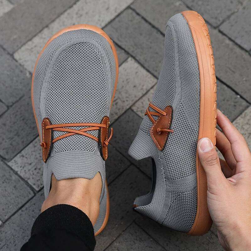 Men's Wide Toe Comfortable Lightweight Casual Running Sneakers 2025 Summer Non-Slip Minimalist Walking Shoes