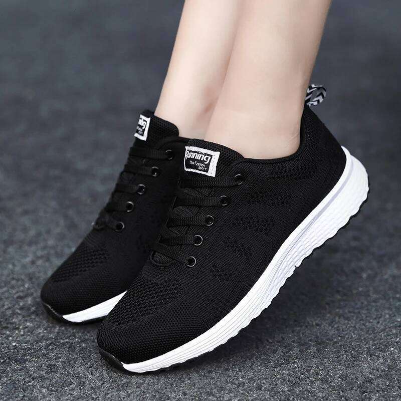 MAEDEF 2024 Women's Lace Up Mesh Lightweight Breathable Running Shoe Non Slip Athletic Shoes for Gym Work Casual Sneaker