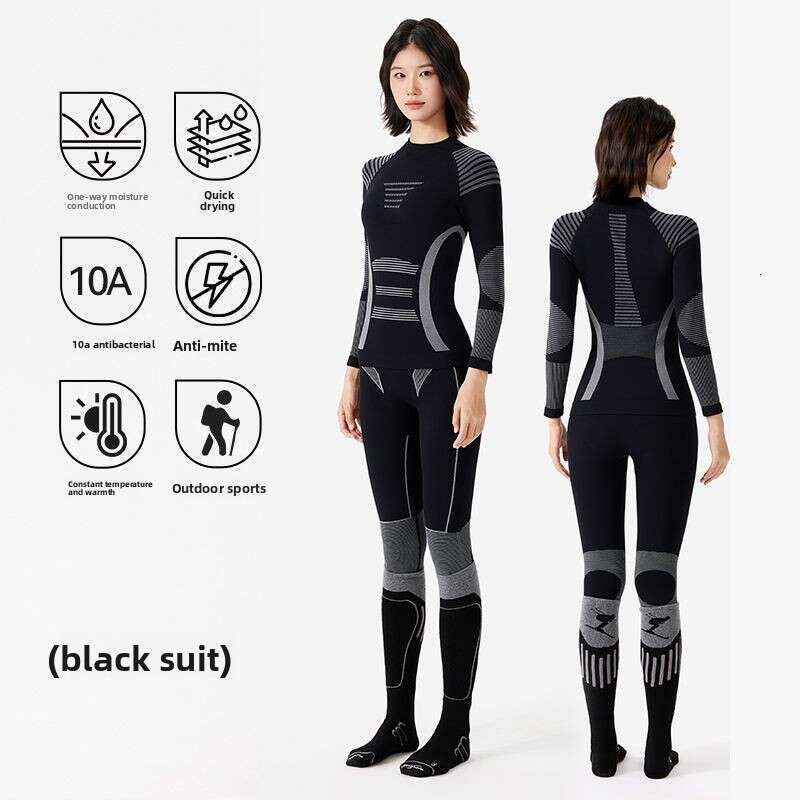2026 Women's Quick-Dry Ski Sweat-Wicking Functional Clothing, Autumn And Winter Outdoor Mountaineering Sports Tight-Fitting Thermal WKERSIY