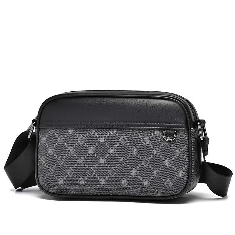 Commuter Men's Bag Printed Casual Travel Waterproof Men's Crossbody Bag PVC Outdoor Lightweight Men's Carry Bag