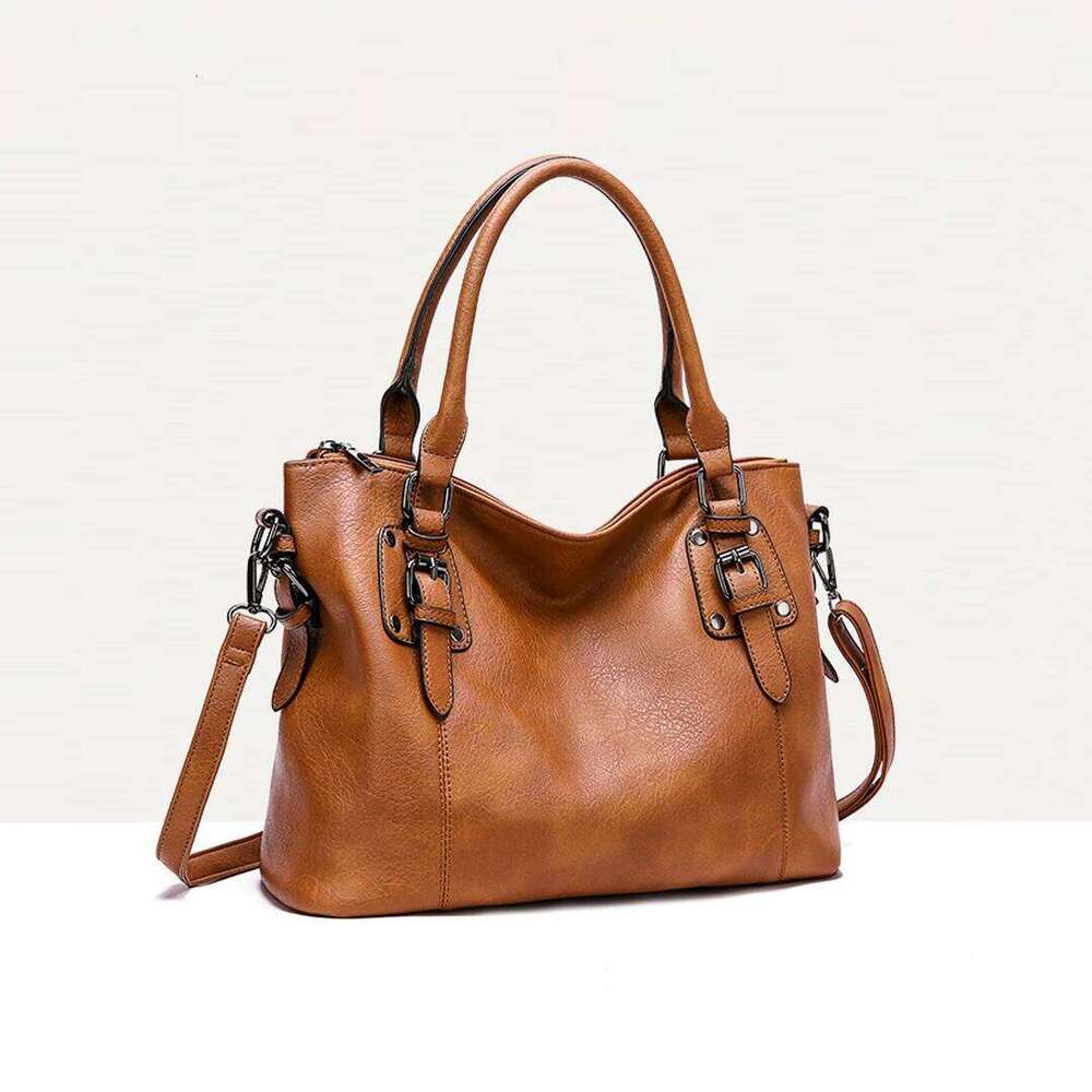 New Fashion Tote Retro Simple One Shoulder Women's Large Capacity Texture Handbag Elegant and Versatile Crossbody Bag Z260224
