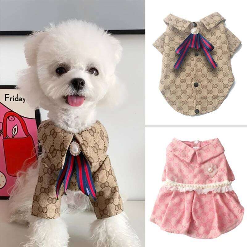 Spring Autumn Girl Cat Princess Dress Men's Shirt Puppy Medium Dog Chihuahua Skirt Luxury Pet Clothes Plus Size Women's Clothing