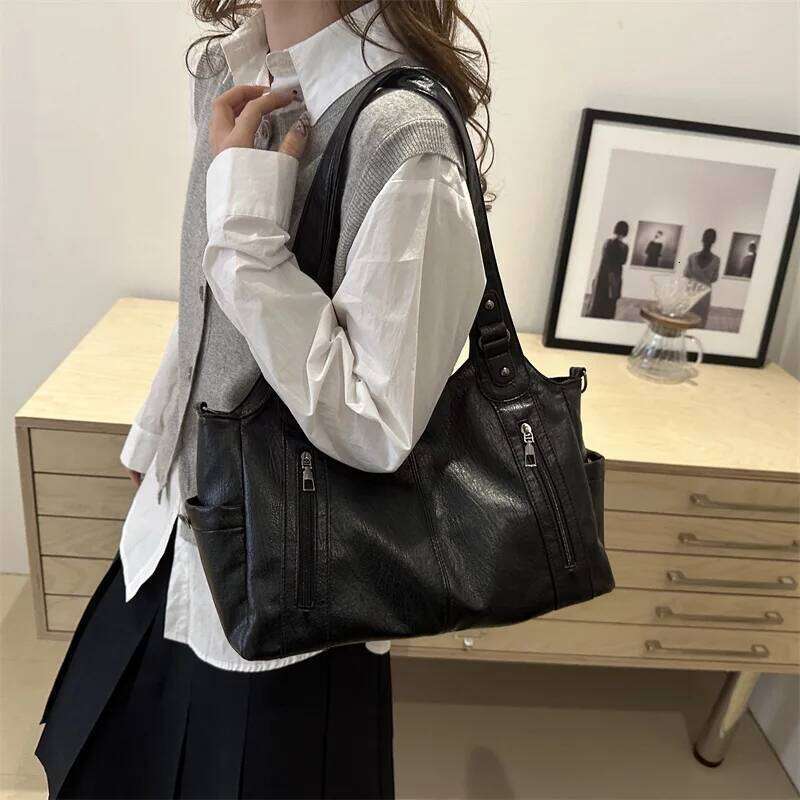 Premium Large-capacity Shoulder Messenger Bag, Commuter Women's Underarm Handbag, Fashionable Versatile Tote Bag Z260224