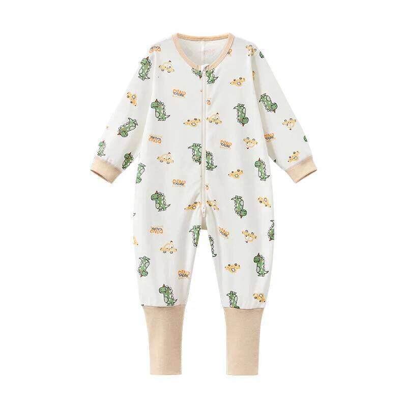 1-6T Children Footed Onesie Pajamas Toddler Baby Zipper Romper loungewear Boy Girl Spring Autumn Cotton Long Sleeves Sleepwear 26H0224